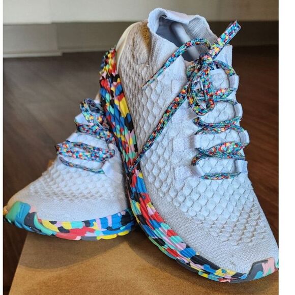 NWIB - NOBULL Women Size 8 Men 6.5 Wild Aspire Knit Runners WHITE - Picture 2 of 5